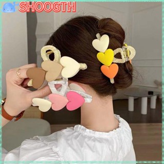Shoogth กิ๊บติดผมอะคริลิค รูปหัวใจ ขนาดใหญ่ สีแคนดี้ สําหรับผู้หญิง