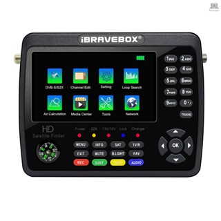 Ibravebox V10 Finder Max+ HD ตัวค้นหาสัญญาณทีวีดาวเทียม DVB-S S2 S2X ดิจิทัลมือถือ เครื่องวัดสัญญาณดาวเทียม Finder H.265 4.3 นิ้ว LCD สําหรับปรับ S TOLO-9.7