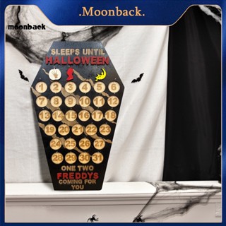 &lt;moonback&gt; ปฏิทินนับถอยหลัง 31 วัน ไม้เนื้อแข็ง ใช้ซ้ําได้ 31 วัน สําหรับปาร์ตี้ฮาโลวีน