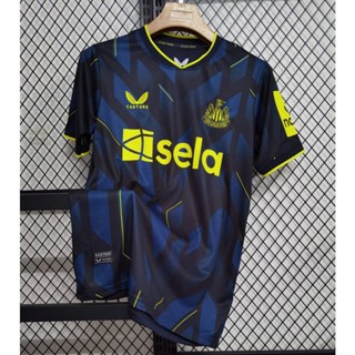 เสื้อกีฬาแขนสั้น ลายทีมชาติฟุตบอล Newcastle II Guest 23-24 ชุดเยือน แห้งเร็ว ไซซ์ S-XXL สีดํา สีฟ้า สําหรับผู้ชาย