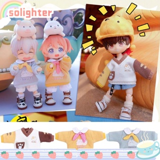 Solighter BJD ชุดเสื้อฮู้ด ผ้าฝ้าย อุปกรณ์เสริม สําหรับตุ๊กตา 1/11OB11