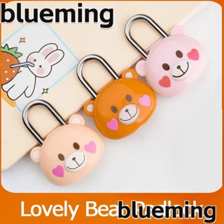 Blueming2 กุญแจล็อคตู้เสื้อผ้า เหล็ก พลาสติก ลายการ์ตูนหมี คุณภาพสูง สําหรับนักเรียน