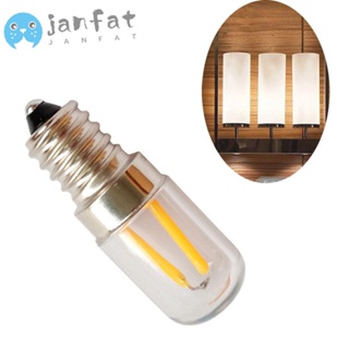 Janfat หลอดไฟตู้เย็น 12-220V T18S 1.5W E12 E14 สกรูขนาดเล็ก 2700K แบบพกพา