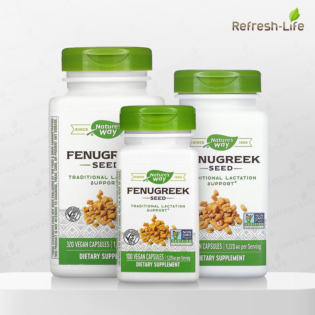 [พร้อมส่ง] Nature's Way Fenugreek Seed 1220 mg  เมล็ดลูกซัด ฟีนูกรีก Vegan วีแกน [Refresh-Life]