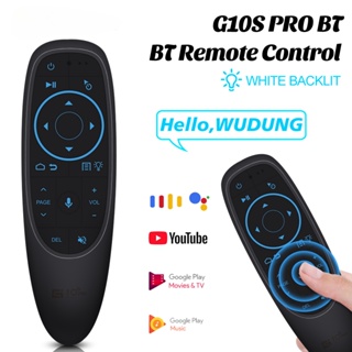 G10spro BT รีโมทคอนโทรล เสียง 2.4G เมาส์อากาศไร้สาย Gyroscope Backlit Smart TV Controller สําหรับ Carplay Ai Box Android Set-top Box