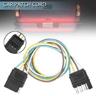 2ft Trailer Light Wiring Harness Extension 4-Pin Plug 18 AWG Flat Wire Connector