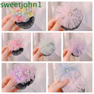 Sweetjohn กิ๊บติดผม ตาข่าย รูปดาว ประดับเลื่อม หลากสี เครื่องประดับผม ปาร์ตี้วันเกิด