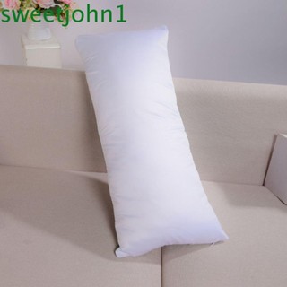 Sweetjohn Dakimakura หมอนผ้าฝ้าย 7D ทรงสี่เหลี่ยมผืนผ้า สีขาว สําหรับห้องนั่งเล่น