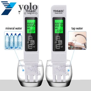 Yolo เครื่องทดสอบอุณหภูมิน้ําแร่ TEMP PPM 0-9990ppm อเนกประสงค์