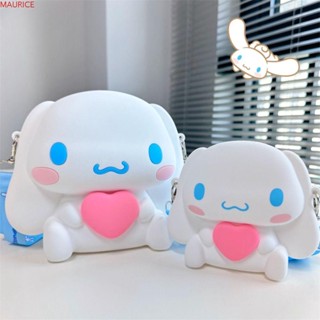 Maurice กระเป๋าสตางค์ กระเป๋าสะพายไหล่ สะพายข้าง ซิลิโคน ลายการ์ตูน Cinnamoroll สามารถปรับได้ สไตล์เจ้าหญิง