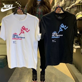 Nike เสื้อยืดแขนสั้นลําลอง คอกลม ผ้าถัก ใส่สบาย สําหรับผู้ชาย เหมาะกับการวิ่ง เล่นกีฬา 100% CW2854