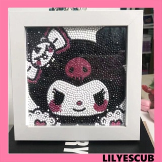 Lilyescub ชุดงานจิตรกรรมเม็ดบีด ทรงเพชร 5D รูปการ์ตูนอนิเมะ Kuromi DIY ของเล่น สําหรับเด็ก