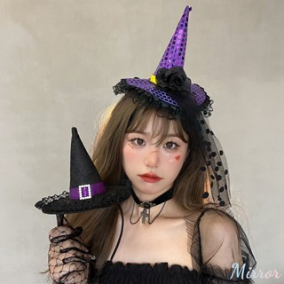 สร้างสรรค์ฮาโลวีนแม่มดหมวกแม่มดคอสเพลย์ Headdress ผมฟักทอง Hoop Halloween Party Decor หญิงของขวัญอุปกรณ์เสริมหมวก M