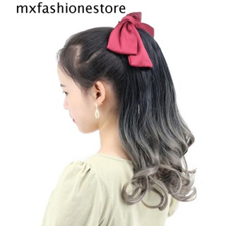 Mxfashione วิกผมหางม้าหยักศก คุณภาพสูง สีชมพู สําหรับผู้หญิง