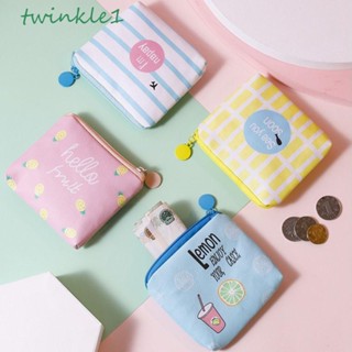 Twinkle1 กระเป๋าใส่เหรียญ ลายการ์ตูนแมว และผลไม้ ขนาดเล็ก สไตล์เกาหลี สําหรับเด็ก