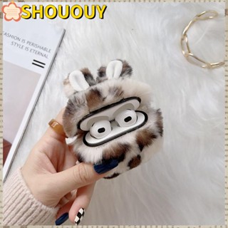 Shououy เคสหูฟัง รูปหูกระต่ายน่ารัก สําหรับ AirPods 1 2 3