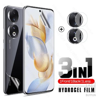 3in1 Camera Lens Protector Hydrogel Film For Huawei Honor 90 5G 6.7" NX9 REA-AN00 REA-NX9 Screen Protector Protection Film