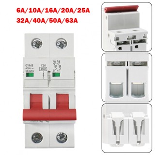 เบรกเกอร์วงจร AC MCB 2 ขั้ว 4.5kA 6 10 16 25 32 40 50 63Amp 400V ขนาดเล็ก