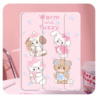 พับได้ เคาไอแพด ลายการ์ตูน เคสใสไอแพด Mikko ไอเเพด 10.2 gen7/8/9 iPad gen10 ipad Pro11 2018-2022 ipad 10.9 Air4/5 mini45