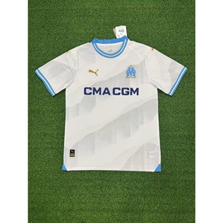 Fan Edition 2324 ใหม่ Marseille เสื้อยืดแขนสั้น พิมพ์ลายฟุตบอล คุณภาพสูง ไซซ์ S-4XL