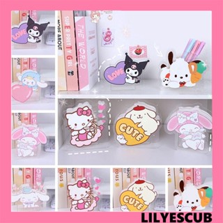 Lilyescub กล่องเครื่องเขียน ปากกา แบบใส ลายการ์ตูน Kuromi Hello KT อเนกประสงค์ สําหรับเด็ก