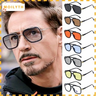 Moilyth Tony Stark แว่นตากันแดด แฟชั่น กรอบโลหะ แว่นตาสไปเดอร์แมน แว่นตากันแดด