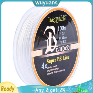 Wuyuans Angryfish สายเอ็นตกปลา 4 เส้น 100 ม. กันกัด แข็งแรงมาก