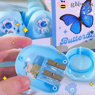 Glenes กบเหลาดินสอ สองรู เครื่องมือตัดดินสอวาดภาพ, Kawaii Sketching Writing Spacemen Pencil Cutter Stationery