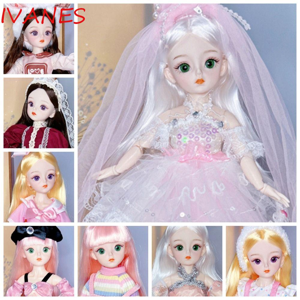 Ivanes BJD ตาจําลอง 3D ข้อต่อถอดได้ 30 ซม. 1/6 BJD สําหรับบ้านตุ๊กตา
