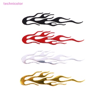 [technicolor] ใหม่ พร้อมส่ง สติกเกอร์ไวนิลสะท้อนแสง ลายเปลวไฟ 3d ขนาด 20*4 ซม. สําหรับติดตกแต่งรถยนต์ รถจักรยานยนต์