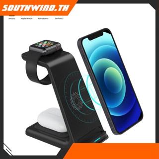 ร้อน! Fast Wireless Charger Station 3in1 Dock สำหรับ IPhone 12118 Pro Max AirPods และ IWatch 15W Qi แท่นชาร์จ Fast ชาร์จโทรศัพท์แท่นชาร์จ Quick Charge Dock