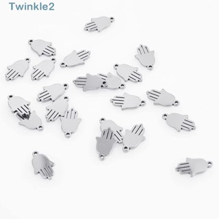 Twinkle สร้อยข้อเท้าสเตนเลส สีเงิน 0.51*0.31 นิ้ว 30 ชิ้น