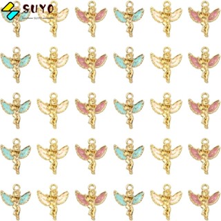 Suyo จี้รูปนางฟ้า 3 สี สําหรับทําเครื่องประดับ ต่างหู DiY 30 ชิ้น