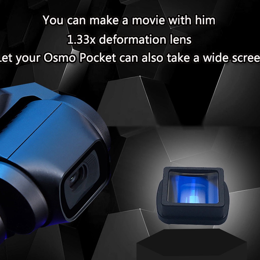 Feichao สําหรับ DJI Osmo Pocket / Pocket 2 กล้อง 1.33x กล้องวิดีโอ Anamorphic Light เลนส์แม่เหล็กมุมกว้าง