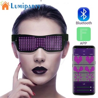 Lumiparty แว่นตา Led 180mAh ใช้แบตเตอรี่ ชาร์จ Usb ประหยัดพลังงาน สําหรับปาร์ตี้