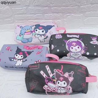 Qyiyu กระเป๋าดินสอ กระเป๋าเครื่องสําอาง หนัง PU ลายการ์ตูนอนิเมะ Kuromi Sanrio My Melody Hello Kitty Pom Pom Purin น่ารัก สําหรับเด็กผู้หญิง