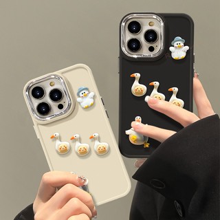 เคสซิลิโคนนิ่ม ลายเป็ด 3D กันกระแทก สําหรับ iPhone 11 12 13 14 15 Pro MAX Plus 11Pro X XR XS MAX 7 8 Plus SE 2020 2022