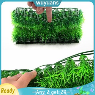 Wuyuans หญ้าเทียม สีเขียว สําหรับตกแต่งบ้าน ตู้ปลา