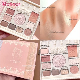 Kapeine อายแชโดว์ Palette Oat Milk Tea Glitter Pearlescent Sequins สีส้มสีน้ำตาล [TOP]