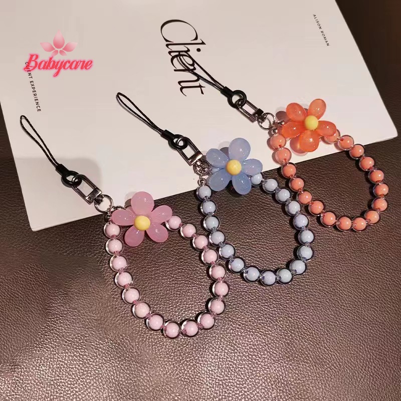 Byce> ใหม่ สายคล้องโทรศัพท์มือถือ ประดับลูกปัด ป้องกันการสูญหาย สีมาการอง สําหรับผู้หญิง