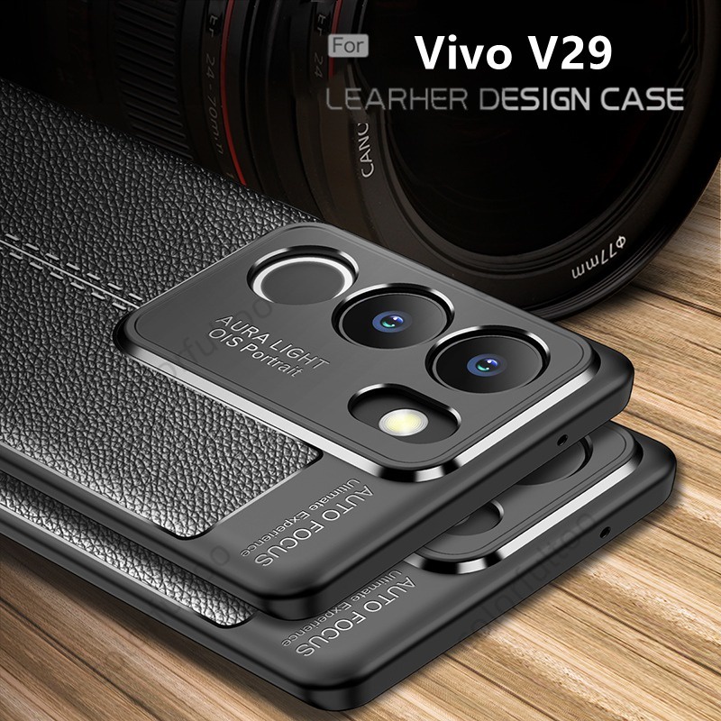 ปลอกสําหรับVivo V30 V29 Pro V29Pro V30Pro 5Gเคสโทรศัพท์หนังTPUซิลิโคนอ่อนนุ่มปกหลัง5Gกันกระแทกกรณีเชลล์