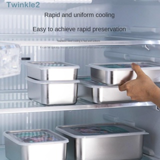 Twinkle กล่องเก็บอาหาร ผลไม้ เบนโตะ สเตนเลส สไตล์ลึก พร้อมฝาปิด สําหรับตั้งแคมป์ ปิกนิก