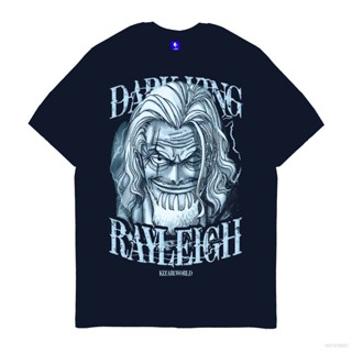 ขายร้อน เสื้อยืดแขนสั้นลําลอง ทรงหลวม พิมพ์ลายกราฟฟิคอนิเมะ One Piece SILVERS RAYLEIGH ขนาดใหญ่ เสื้อยืดลำลอง