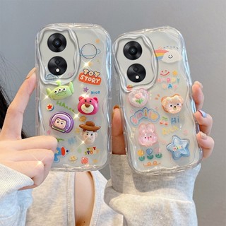 เคสโทรศัพท์มือถือแบบนิ่ม tpu ใส ลายก้อนเมฆ หมีน้อย พร้อมตุ๊กตาหมี สําหรับ OPPO Reno8T 5G Reno8 T 5G 5G