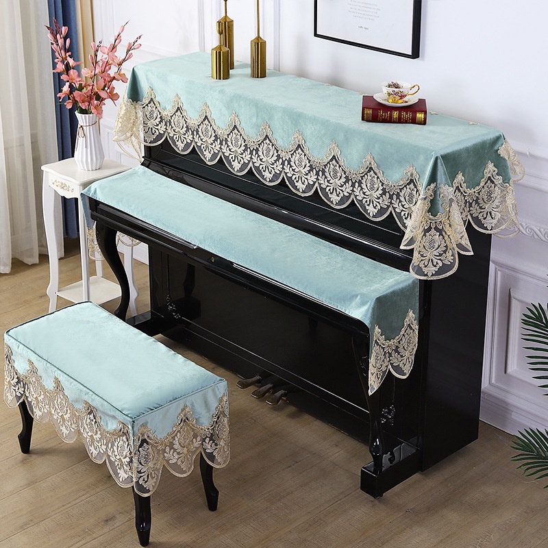 European lace piano cover, embroidered cover, half cover fabric, dustproof Yamaha electronic piano c