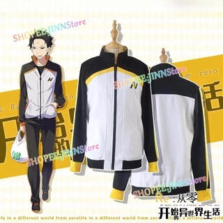 - Jn - Re:Zero Kara Hajimeru Isekai Seikatsu เสื้อกันหนาว เสื้อฮู้ดดี้ อนิเมะ Natsuki Subaru คอสเพลย์ กางเกง วิกผม คอสเพลย์ ครบชุด