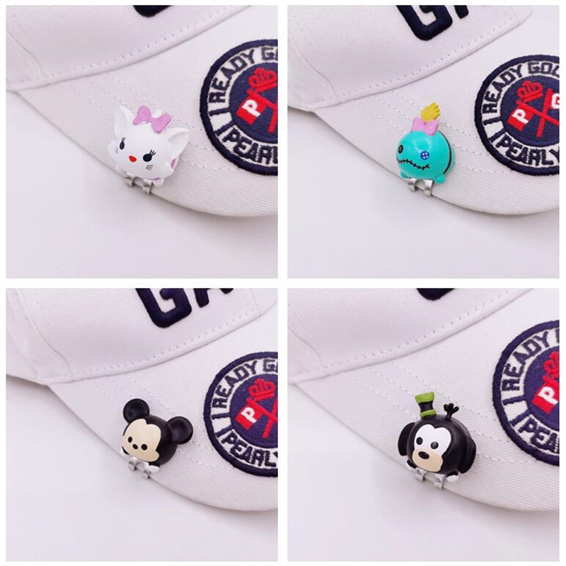 Cartoon Golf Hat Clip Mark Marker Ball Position Mark Double Magnetic Strong Magnetic Green Ball Mark DOFX