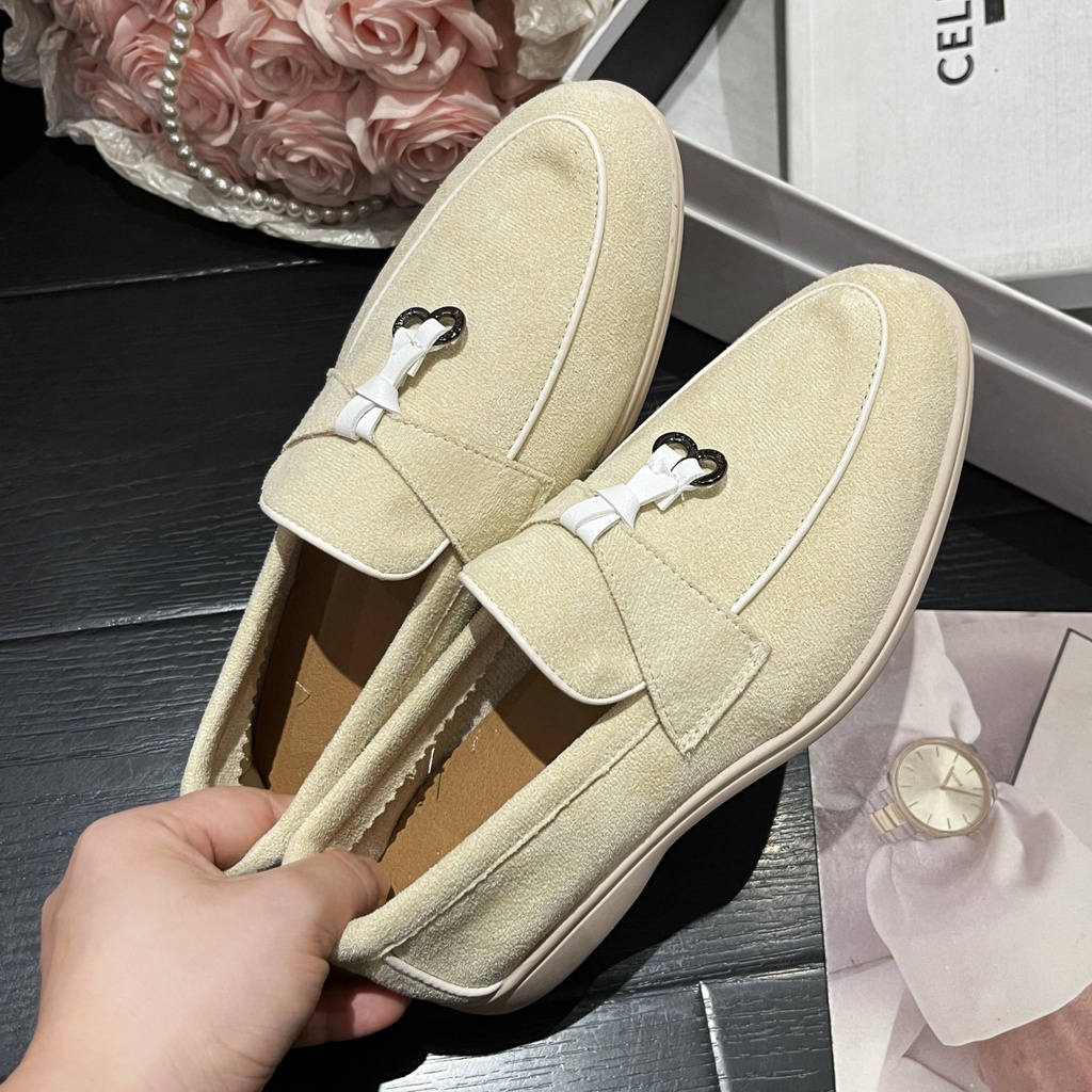 Hwshoes รองเท้าส้นแบน ระบายอากาศ สไตล์วินเทจ ใส่สบาย