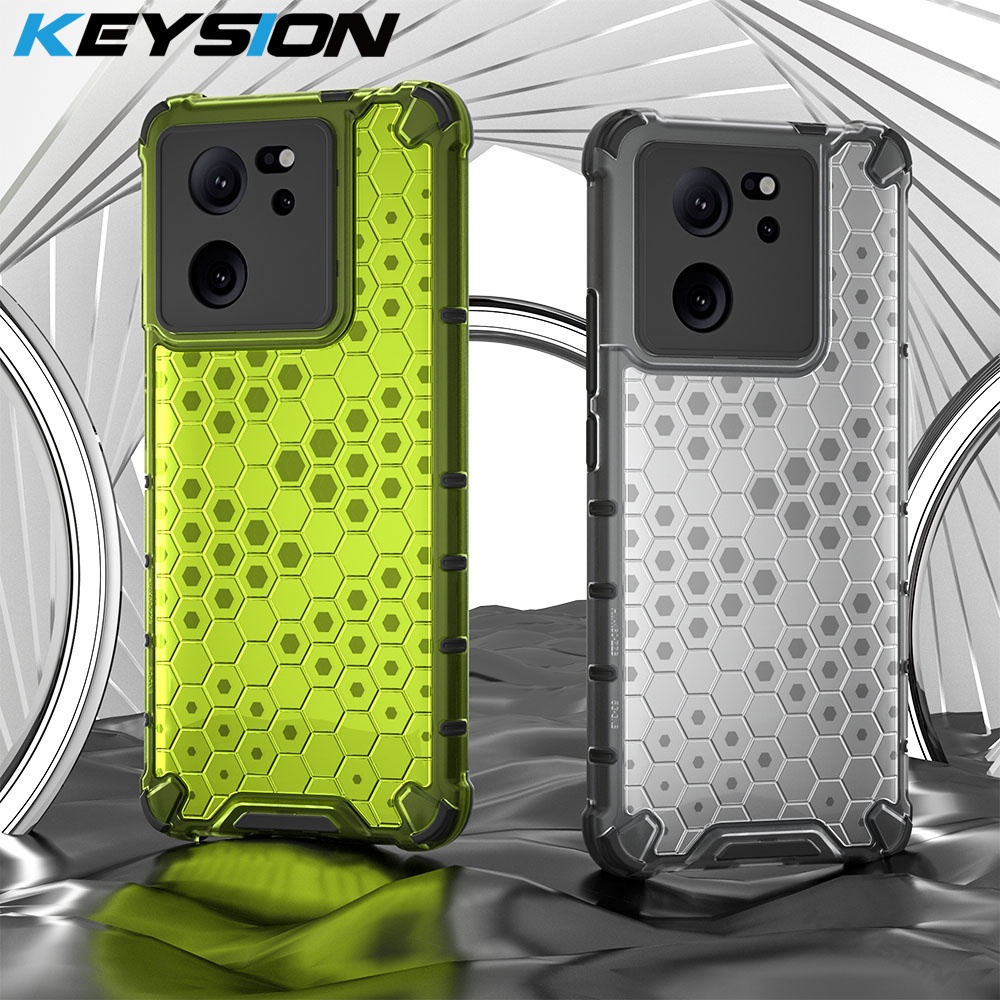 Keysion เคสโทรศัพท์มือถือ ซิลิโคนนิ่ม ใส กันกระแทก ลายรังผึ้ง สําหรับ Xiaomi 13T Pro 5G Redmi K60 Ultra