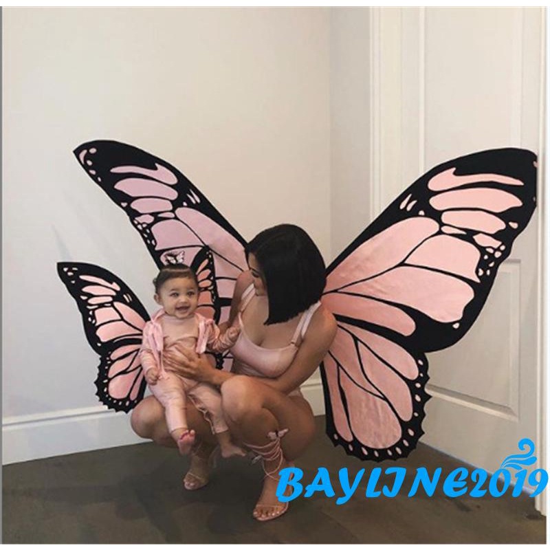 Bay-parent-childing Butterfly Wings เครื่องแต่งกาย Mom Baby Girls Butterfly Dress-up ฮาโลวีนเสื้อผ้าคริสต์มาส